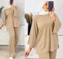 Ensemble Celina – Pull oversize & pantalon large côtelé