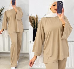 Ensemble Celina – Pull oversize & pantalon large côtelé