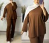 Ensemble Celina – Pull oversize & pantalon large côtelé