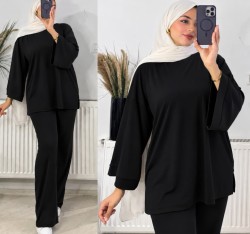 Ensemble Celina – Pull oversize & pantalon large côtelé