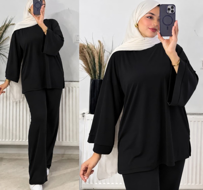 Ensemble Celina – Pull oversize & pantalon large côtelé