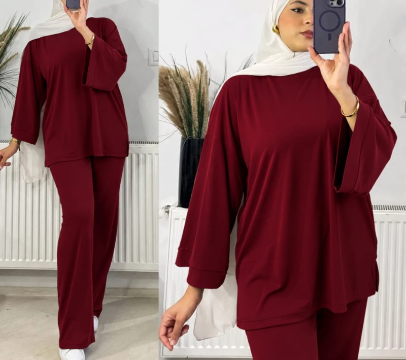 Ensemble Celina – Pull oversize & pantalon large côtelé